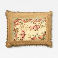 Antique French Aubusson Pillow 21 x 27  - 4392567