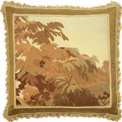 Antique French Aubusson Pillow 24 x 24  - 4387917