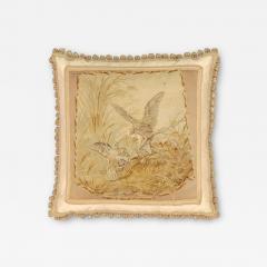 Antique French Aubusson Pillow 24 x 24  - 4392569