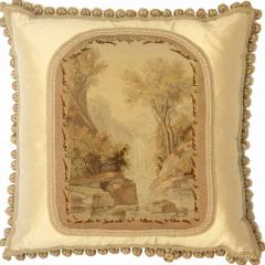 Antique French Aubusson Pillow 24 x 24  - 4387928