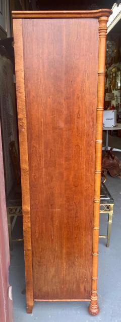 Antique French Bamboo style One Door over Three Drawers Armoire or Wardrobe - 2917771