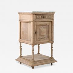 Antique French Bedside Table with Marble Top - 3511300