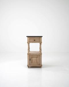 Antique French Bedside Table with Stone Top - 3471867