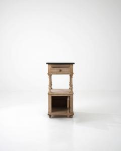 Antique French Bedside Table with Stone Top - 3471868