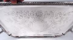 Antique French Belle Epoque Classical Silver Tray - 4337109