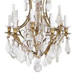 Antique French Belle poque cut glass and gilt bronze chandelier - 2093638
