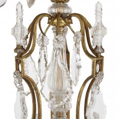 Antique French Belle poque cut glass and gilt bronze chandelier - 2093639