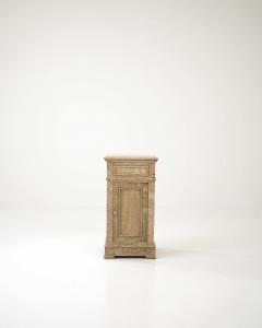 Antique French Bleached Oak Bedside Table - 3471802