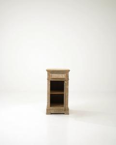 Antique French Bleached Oak Bedside Table - 3471803