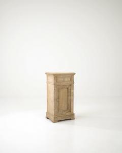 Antique French Bleached Oak Bedside Table - 3471805