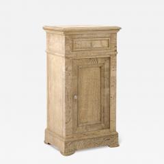 Antique French Bleached Oak Bedside Table - 3511288