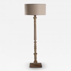 Antique French Bleached Oak Floor Lamp - 3511275