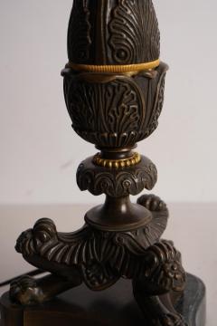 Antique French Bronze Candlestick Table Lamp - 1859407