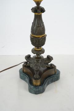 Antique French Bronze Candlestick Table Lamp - 1859408