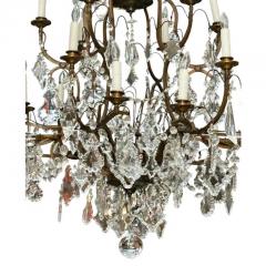 Antique French Bronze Crystal Louis XV Style 24 Light Chandelier - 4160798