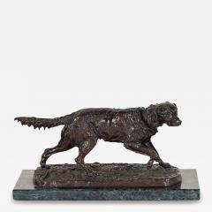 Antique French Bronze Dog Sculpture by P J Mene Setter - 4532700