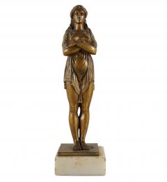 Antique French Bronze Lost Wax Nude Sculpture of Diana - 2247376