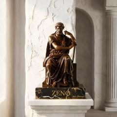Antique French Bronze Sculpture of Philosopher Zeno of Elea by Eugene Laurent - 4463253