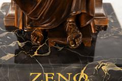 Antique French Bronze Sculpture of Philosopher Zeno of Elea by Eugene Laurent - 4463261