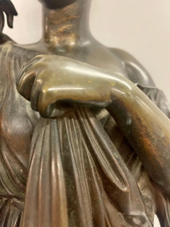 Antique French Bronze Statue Signed Reduction Sauvage 19th C  - 2490397
