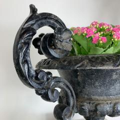 Antique French Cast Iron Urn with Decorative Handles - 3030557