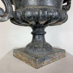 Antique French Cast Iron Urn with Decorative Handles - 3030559