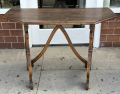 Antique French Country Console Trestle Table - 3897166