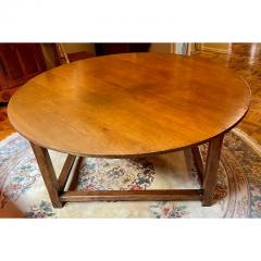 Antique French Country Round Rustic Fruitwood Dining Table - 2777445