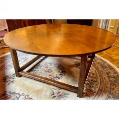 Antique French Country Round Rustic Fruitwood Dining Table - 2777515