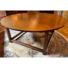 Antique French Country Round Rustic Fruitwood Dining Table - 2777519