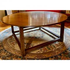 Antique French Country Round Rustic Fruitwood Dining Table - 2777524