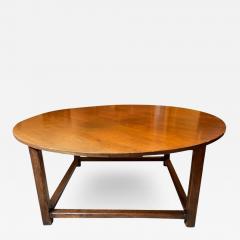 Antique French Country Round Rustic Fruitwood Dining Table - 2784516