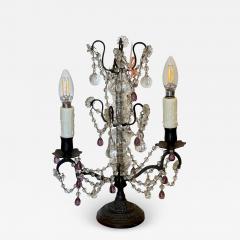 Antique French Crystal Murano Glass Girandole - 2486222