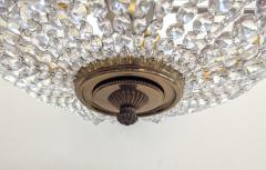 Antique French Crystal Pendant Semi Flush Chandelier - 4375931