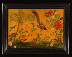 Antique French Decorated Panel of Flora and Fauna - 1258390