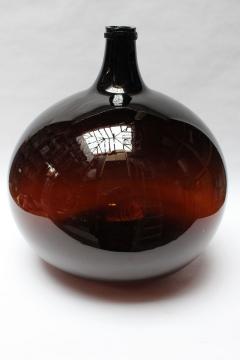 Antique French Demijohn Bonbonne Ambr e Brune - 2311585