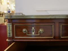 Antique French Directoire Brass Mounted Mahogany Commode with White Marble Top - 988868