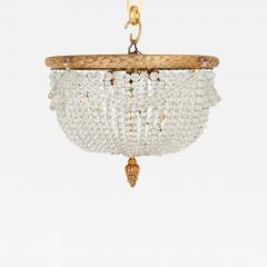 Antique French Empire style glass and gilt bronze chandelier - 3520684