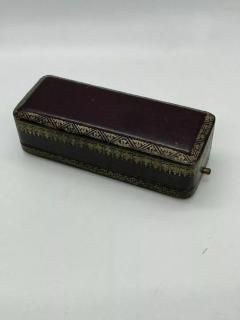 Antique French Enamel Diamond Stick Pin with Box - 4054233