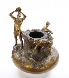 Antique French Gilt Bronze Figural Vase by Antonin Larroux 1859 1913  - 4316181