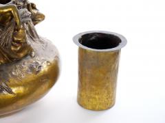 Antique French Gilt Bronze Figural Vase by Antonin Larroux 1859 1913  - 4316182