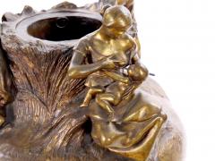 Antique French Gilt Bronze Figural Vase by Antonin Larroux 1859 1913  - 4316189