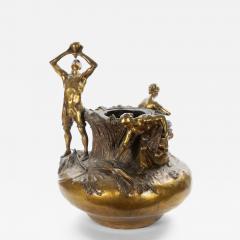 Antique French Gilt Bronze Figural Vase by Antonin Larroux 1859 1913  - 4319718