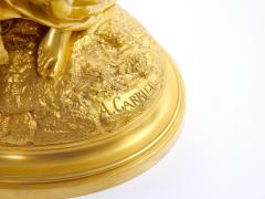 Antique French Gilt Bronze Ormolu Mounted Onyx Figural Mantel Clock Circa 1815 - 4315976