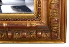 Antique French Gold Leaf Gilt Louis Philippe Style Mirror with Crest  - 3619228