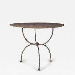 Antique French Iron Round Garden Table - 4031131