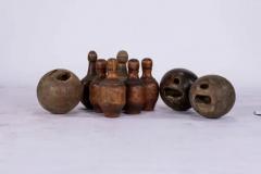 Antique French Lawn Bowling Set - 3532064