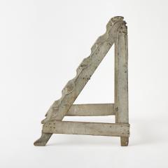 Antique French Library Ladder 19th Century Original Paint - 4437960