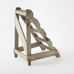 Antique French Library Ladder 19th Century Original Paint - 4437962