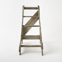 Antique French Library Ladder 19th Century Original Paint - 4437963